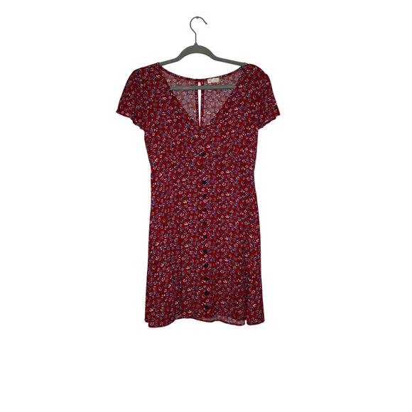 Mason & Belle red floral mini dress size small - Picture 1 of 7